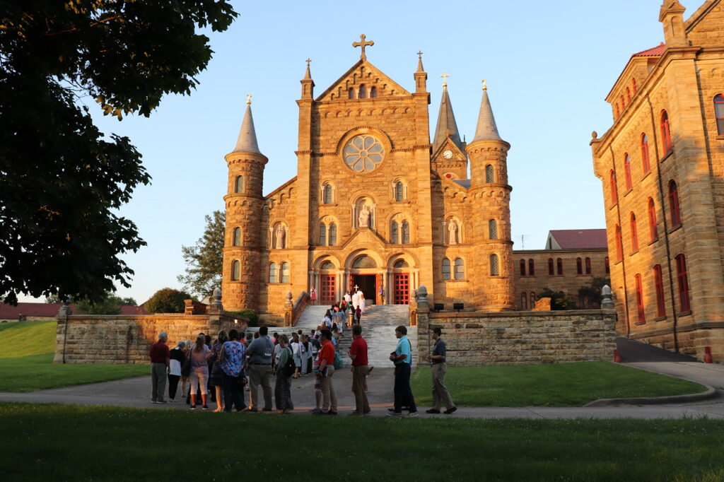 Participants process into St. Meinrad’s beautiful Archabbey Church for their Reconciliation Service on Day 3 of the One Bread One Cup conference.
Photo courtesy of St. Meinrad Archabbey
