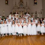 First Communion St Francis Xavier Parish Vincennes
St. Francis Xavier Parish in Vincennes celebrated First Communion on April 28. Shown are Lilly Seitzinger, front row left, Madelyn Seitzinger, Amy Gilmore, Maysen Gomez, Charlie Sievers, Hayden Stoelb, Anna Halter, Addison Beaman, Natalie West, Nora West, Callie Turner, Eleanor Herb, Sophia Cleghorn, Ziva Brewer, second row left, Avery Garretson, Quaid Cardinal, Vance Johnson, Kash Mouzin, Prince Baptiste, Sam Allen, Layne Willis, Mac Harmon, Levi Klingler, Nolan Letts, Mason Sampson, Dayton Irwin, Bennett Frey, Phillip Herman, third row left, Wyatt Dunn, Cale Bezy, Addyson Marchino, Brayden Stearns, Tayte Walker, Nate Weiss, Parochial Vicar Father Simon Natha, fourth row left, Temporary Administrator Father Donald Ackerman, Janet West and Deacon Cletus Yochum. Cooper Battles and Jacob Duke also received First Communion but are not pictured.
Submitted photo