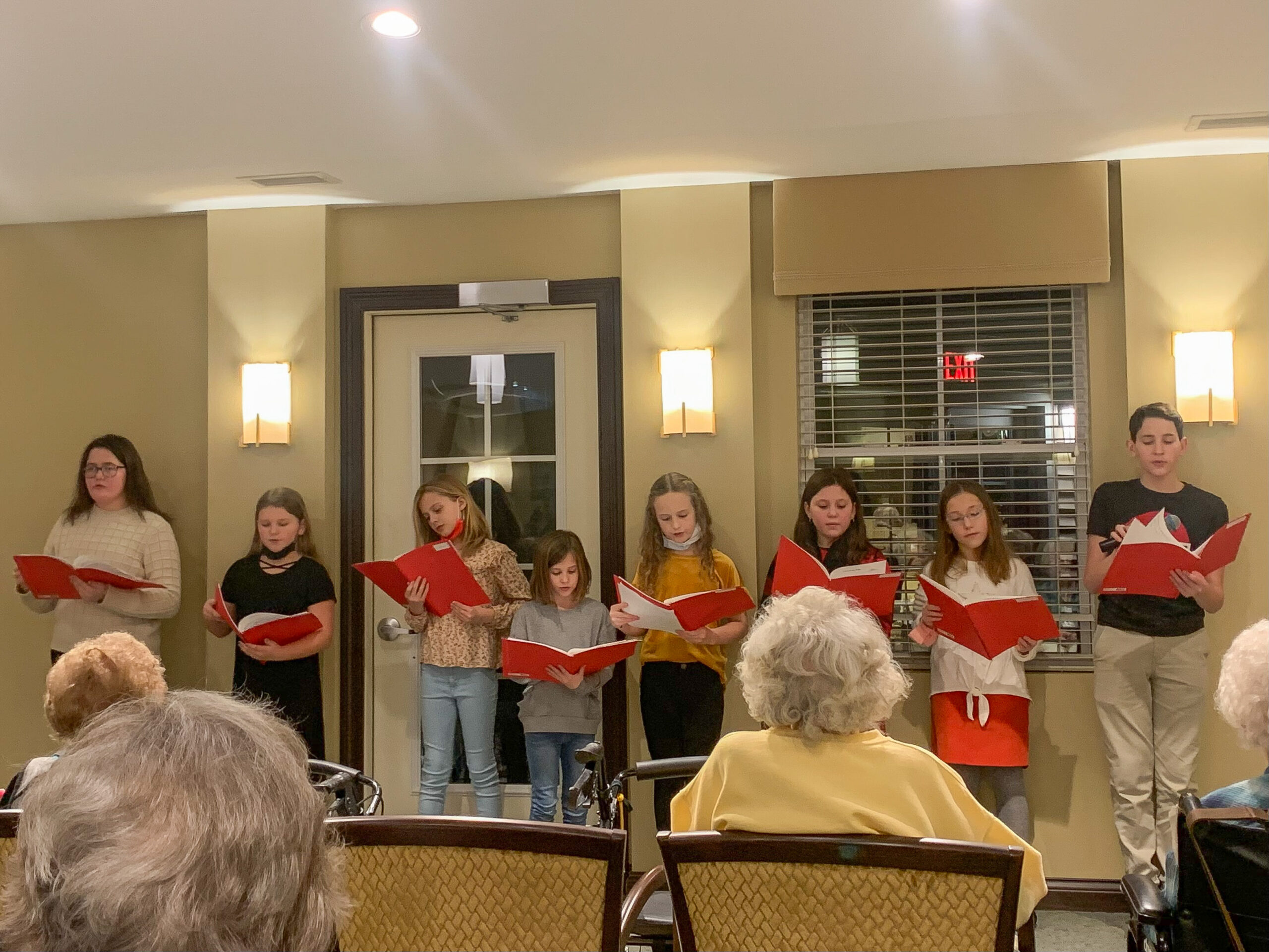Members of Jasper’s Precious Blood Parish Youth Choir, accompanied by Ann Nagy,
Director, recently presented a joint concert for the residents of Legacy Living. Piano and
vocal students of Lauren Popp also participated in this concert. Submitted photo