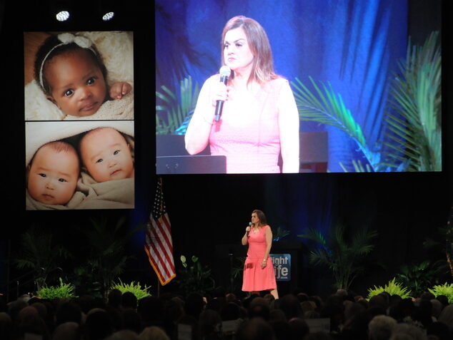 Former Planned Parenthood director Abby Johnson packs the house for joint  Theology on Tap program