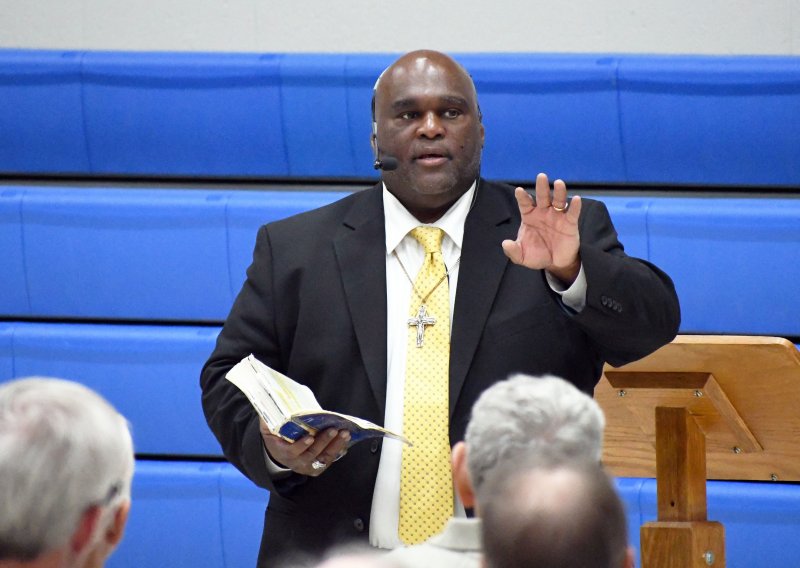 Deacon Burke-Sivers speaks at SJB Men’s Conference