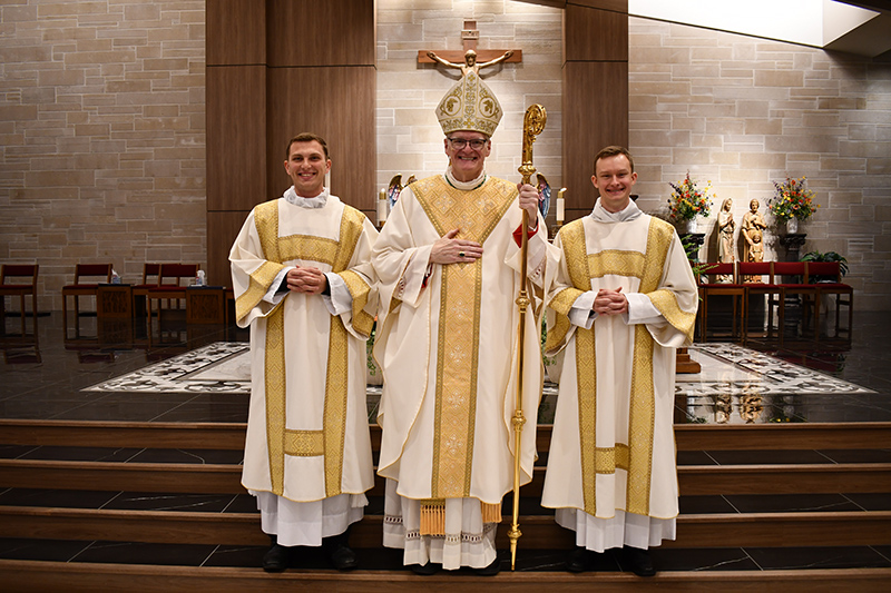 Bishop Siegel ordains two diocesan seminarians as transitional deacons 