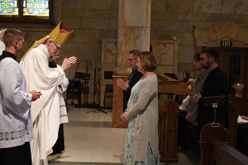 Bishop Siegel celebrates Candidacy Mass for seminarian Nicholas Freyberger